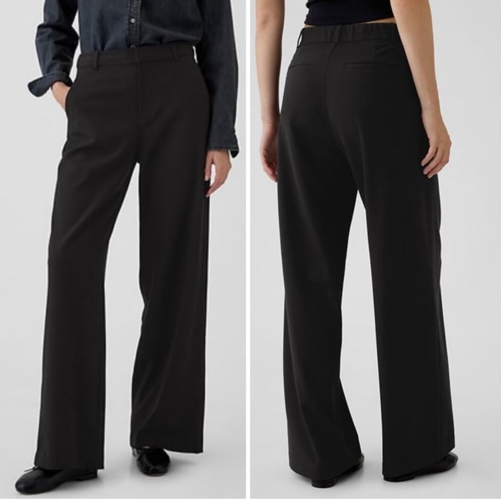 NWT! GAP Black 365 High Rise Brushed Twill Trousers - Size 6 Tall 🩷523055